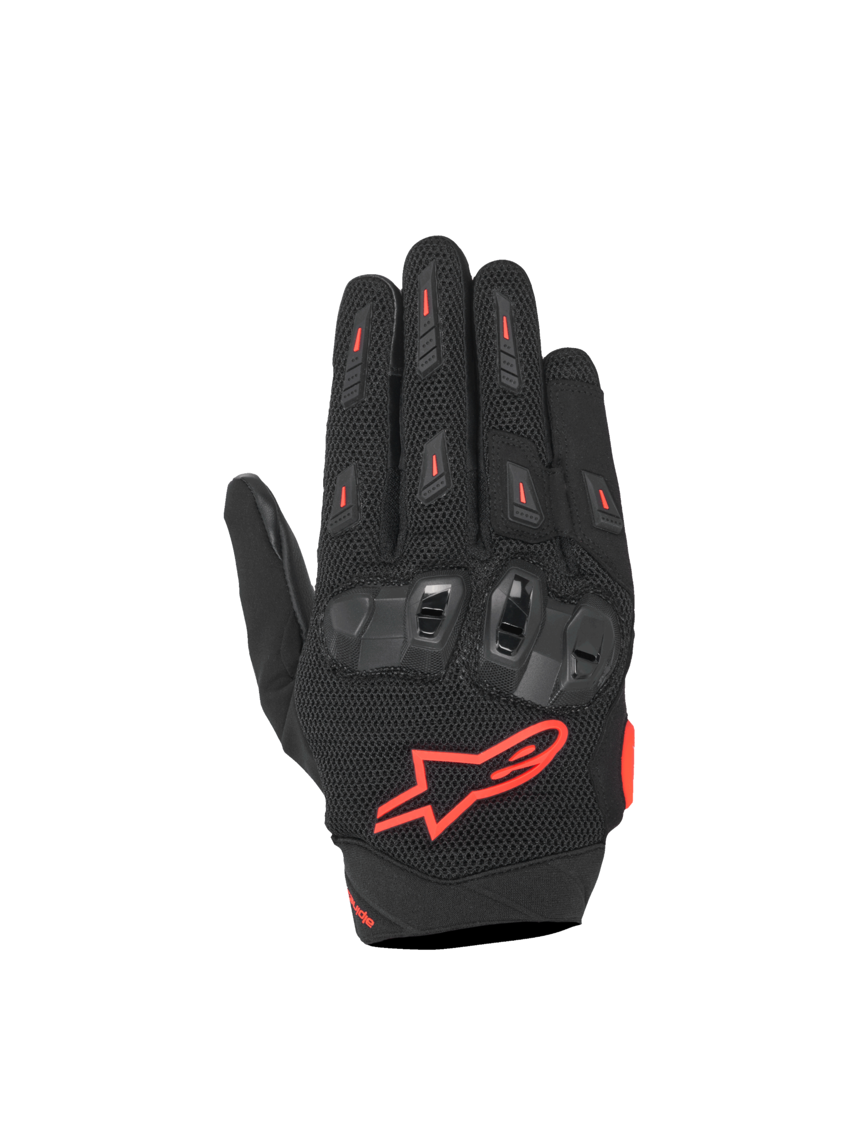 Alpinestars guanti SP X 5 Air, guanti da moto racing da uomo, neri e rossi, mesh 3D e protezione nocche in TPU.
