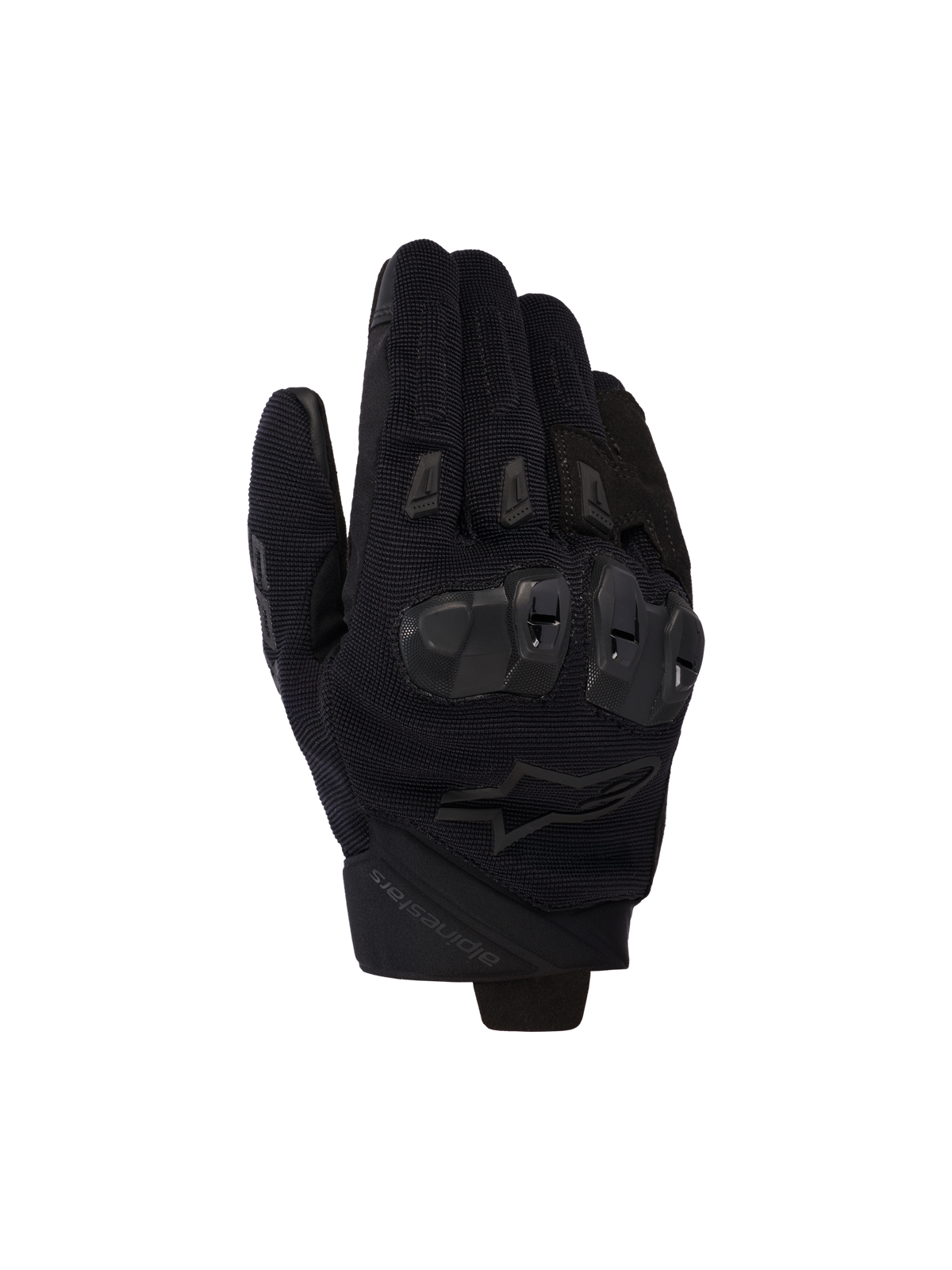 Alpinestars SP X 5 Air Gloves, guanti da moto neri, dorso in mesh 3D elasticizzato con protezione delle nocche in TPU a doppia densità, design a polsino corto, slider sulle dita ventilati, prestazioni ergonomiche per la guida sportiva
