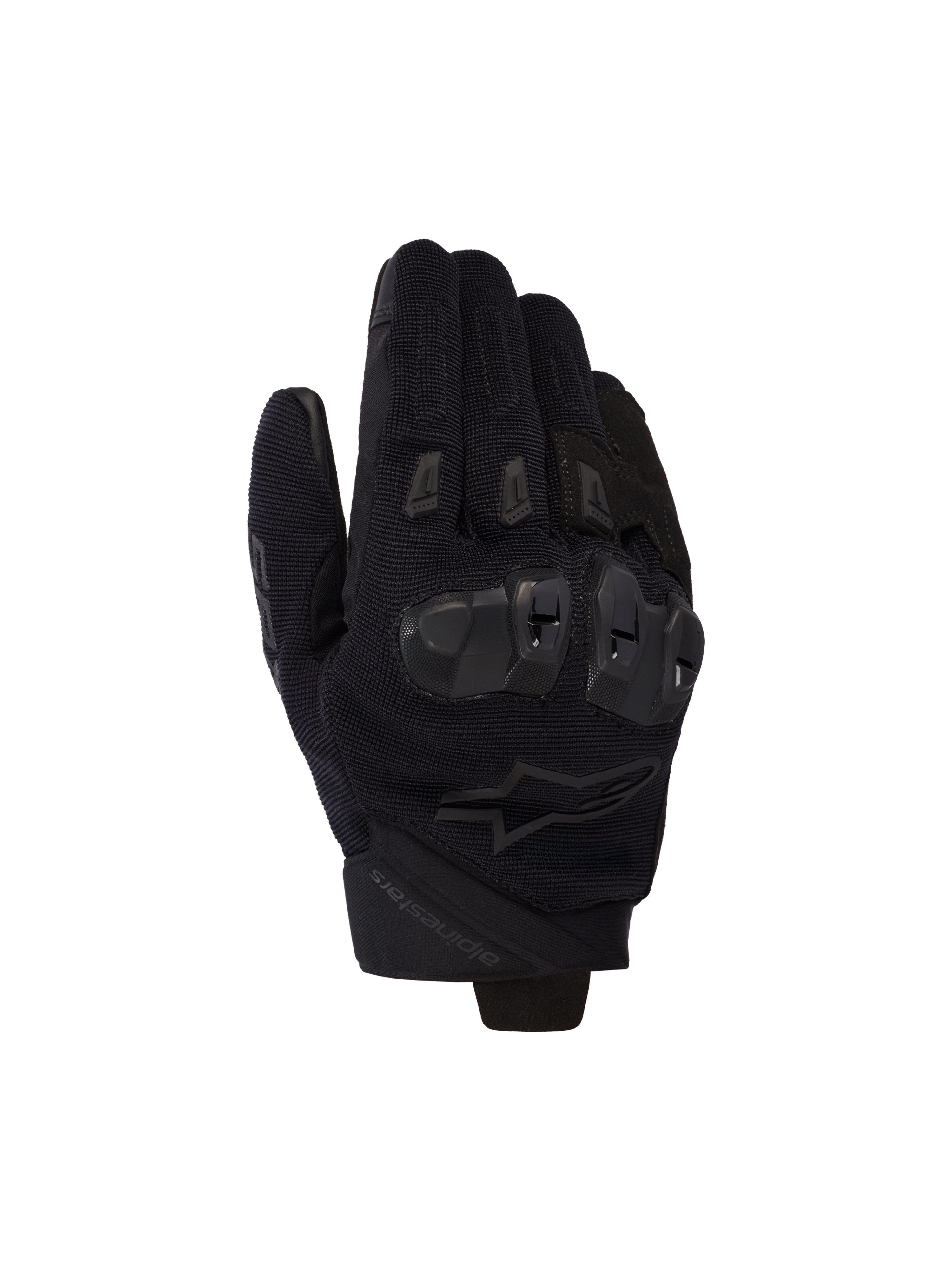 Alpinestars SP X 5 Air Gloves, guanti da moto neri, dorso in mesh 3D elasticizzato con protezione delle nocche in TPU a doppia densità, design a polsino corto, slider sulle dita ventilati, prestazioni ergonomiche per la guida sportiva