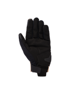 Guanti Alpinestars Reef V2 2025, guanti da moto, Sand Black, vista del lato palmo che mostra il palmo in pelle scamosciata sintetica con rinforzo imbottito, polsino corto con chiusura a strappo e punte delle dita compatibili con touchscreen
