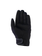 Guanti Alpinestars Ignite, guanti da moto urban, nero, vista lato palmo con rinforzi in pelle scamosciata sintetica, inserti in mesh traspirante e chiusura del polsino corto a strappo