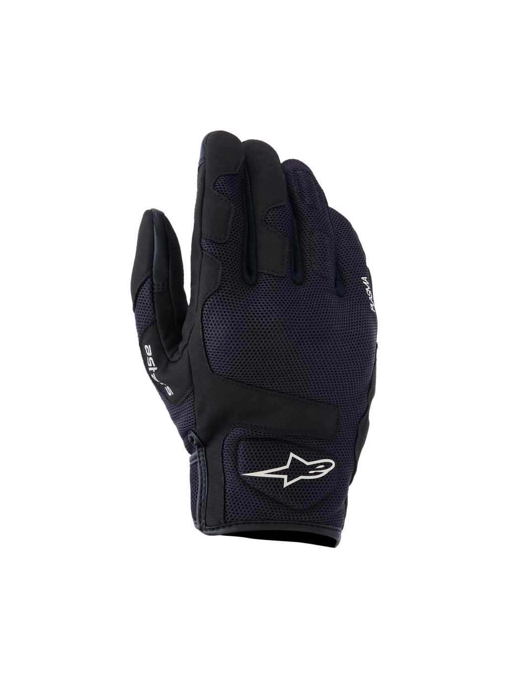 Alpinestars Ignite Gloves, guanti da moto urban, nero, con dorso in mesh traspirante, protezione nocche NUCLEON PLASMA e logo Alpinestars a stella bianco sul polsino.