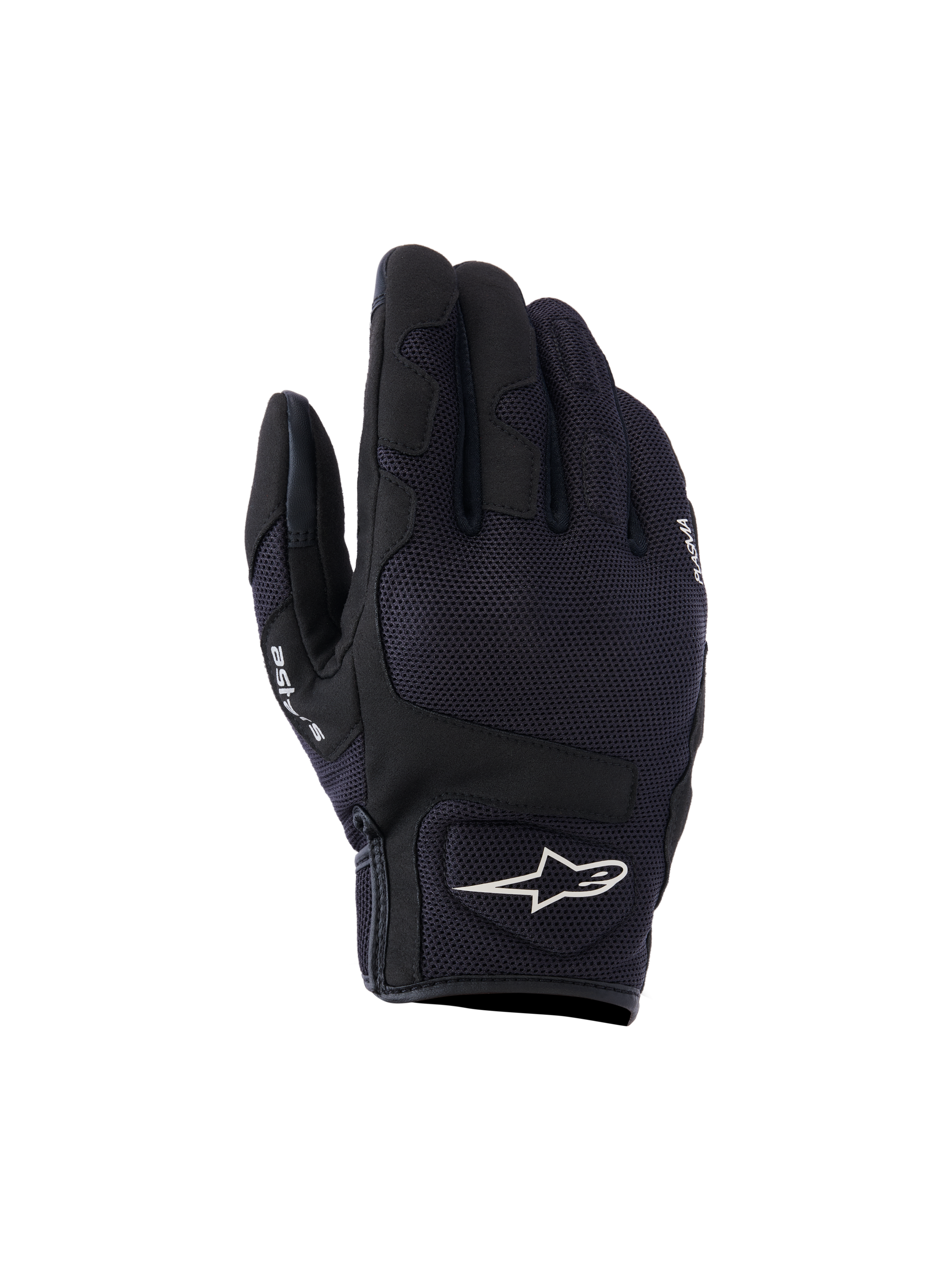 Alpinestars Ignite Gloves, guanti da moto urban, nero, con dorso in mesh traspirante, protezione nocche NUCLEON PLASMA e logo Alpinestars a stella bianco sul polsino.