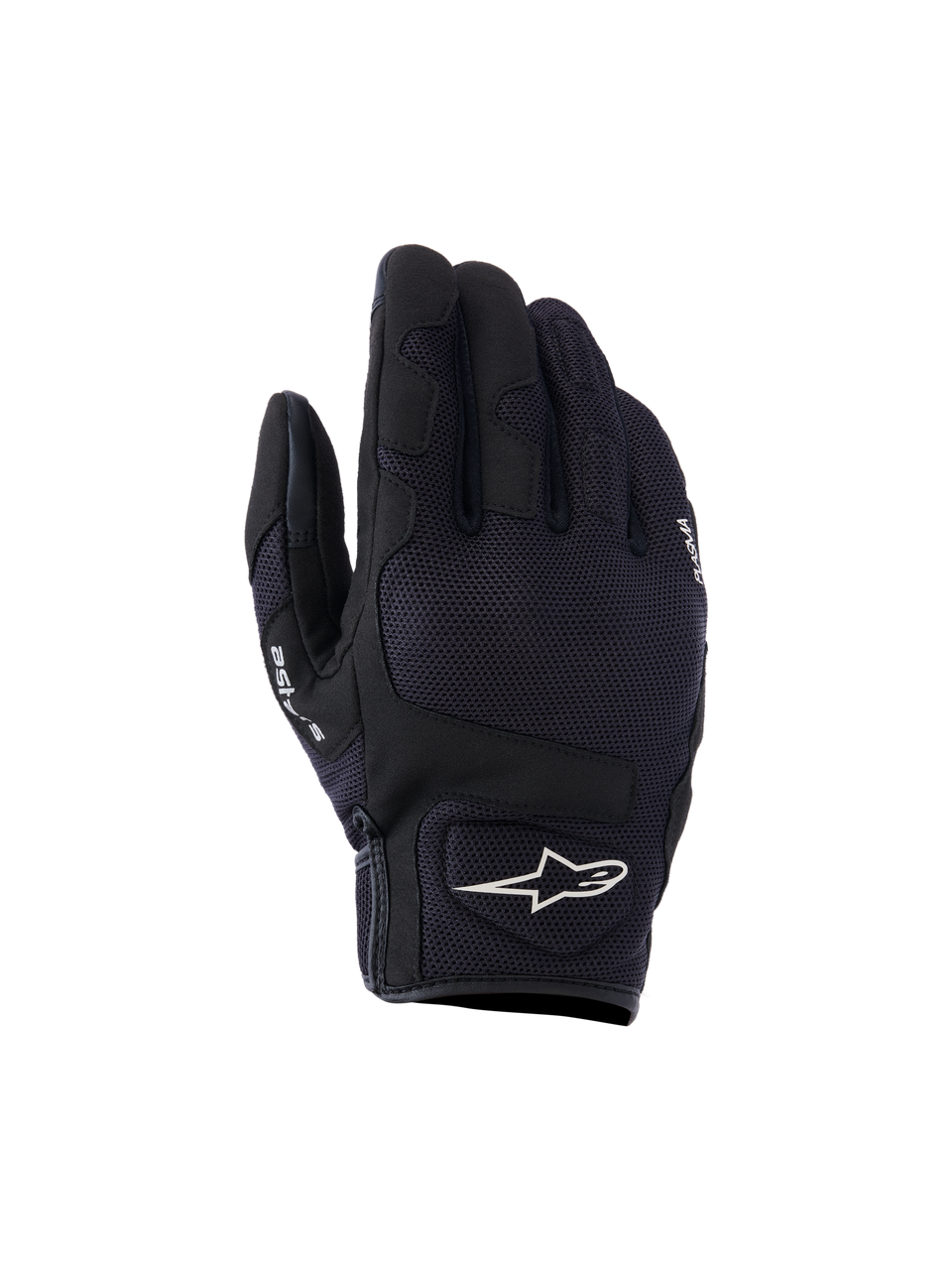 Alpinestars Ignite Gloves, guanti da moto urban, nero, con dorso in mesh traspirante, protezione nocche NUCLEON PLASMA e logo Alpinestars a stella bianco sul polsino.