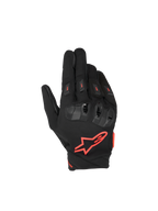 Alpinestars Guanti SP X 3, guanti da moto racing da uomo, neri e rossi fluo, protezione nocche TPU, certificati CE