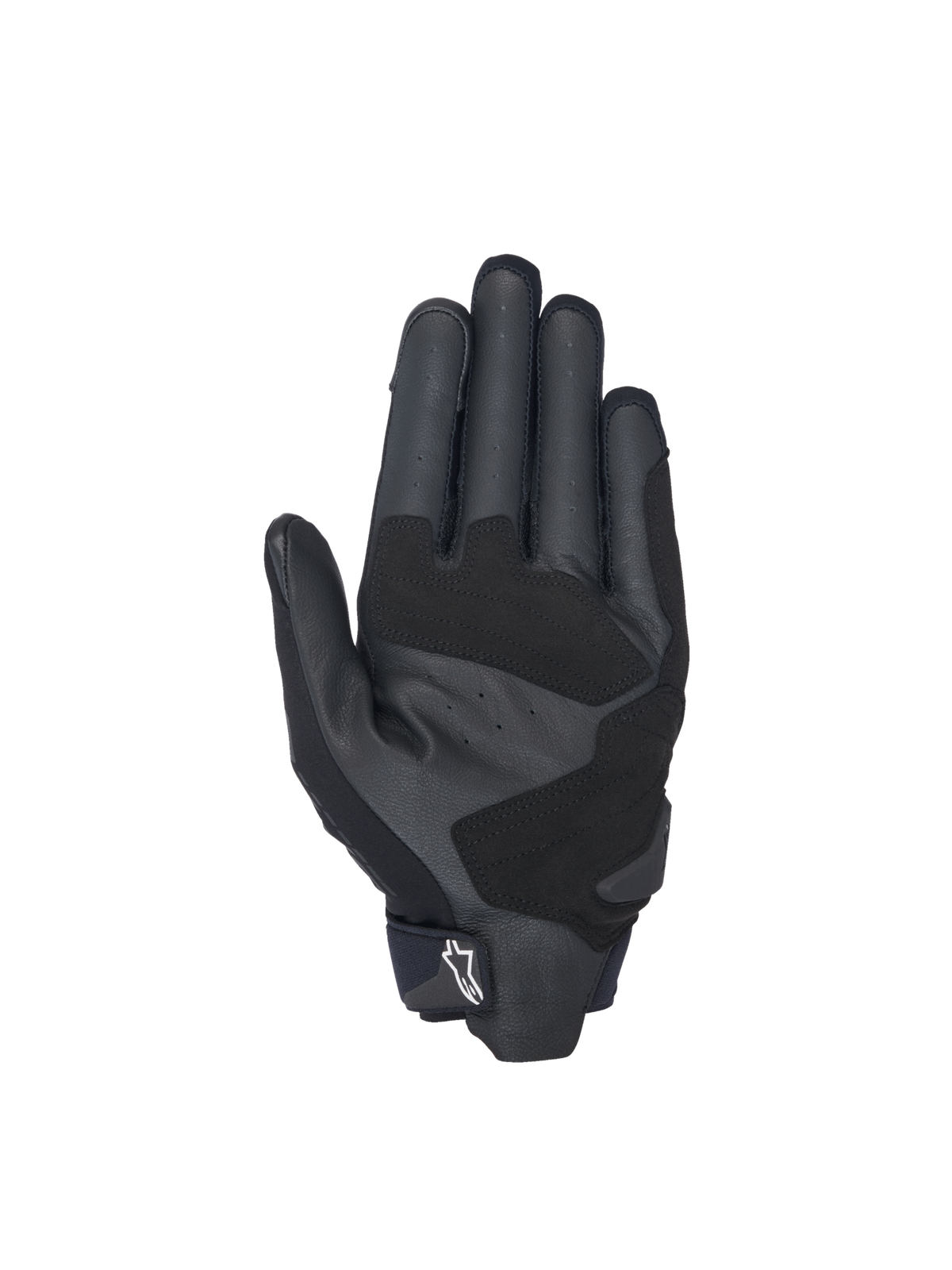 Alpinestars guanti SP X 3, guanti da moto racing da uomo neri, vista del palmo in pelle traforata con rinforzi sintetici.