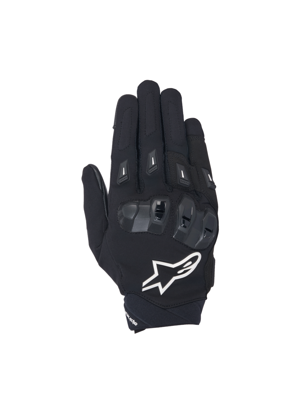 Alpinestars Guanti SP X 3, guanti moto racing per uomo neri e bianchi, protezioni nocche in TPU e pannelli in mesh.