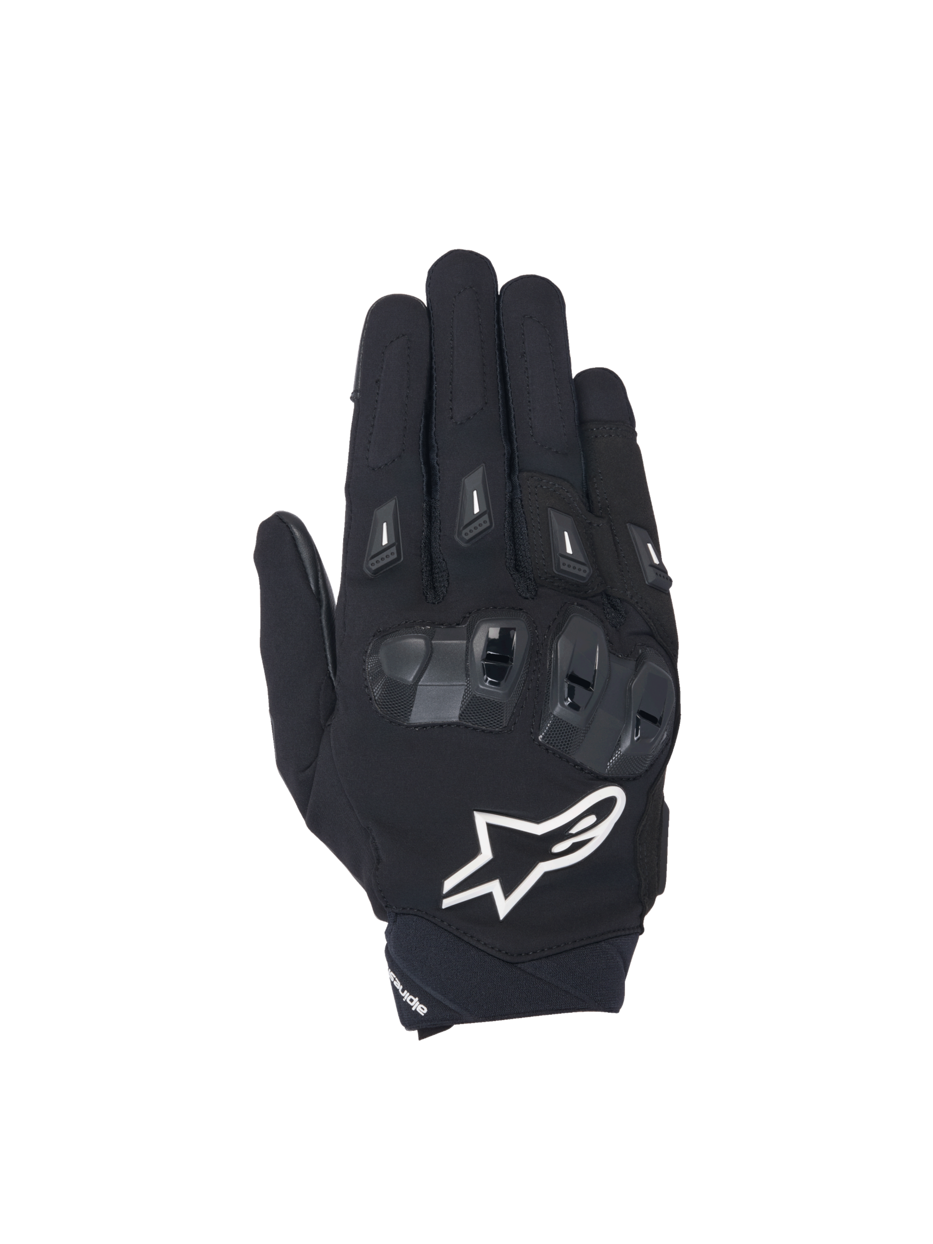 Alpinestars Guanti SP X 3, guanti moto racing per uomo neri e bianchi, protezioni nocche in TPU e pannelli in mesh.
