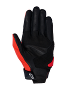 Guanti Alpinestars SP X 3, guanti da moto, rosso acceso, nero e bianco, vista del palmo con pelle traforata, rinforzi sintetici per il grip e punte delle dita compatibili con touchscreen, equipaggiamento resistente per sport e road racing