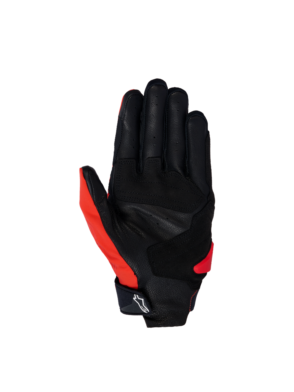 Alpinestars Guanti SP X 3, guanti da moto racing da uomo, rossi e neri, palmo in pelle traforata con rinforzi e logo.