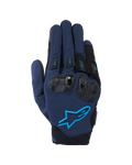 Alpinestars SP X 3 Gloves, guanti da moto racing, blu scuro e nero con accenti blu chiaro, protezione nocche in TPU a doppia densità e logo a stella Alpinestars, costruzione in tessuto e mesh per guida sportiva