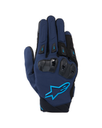 Alpinestars SP X 3 Gloves, guanti da moto racing, blu scuro e nero con accenti blu chiaro, protezione nocche in TPU a doppia densità e logo a stella Alpinestars, costruzione in tessuto e mesh per guida sportiva