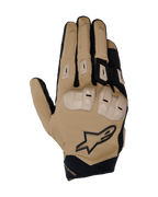 Guanti Alpinestars SP X 3, guanti racing da moto, color sabbia kaki scuro e nero, con protezione delle nocche in TPU a doppia densità, imbottitura delle dita rinforzata, materiale elasticizzato traspirante e loghi integrati