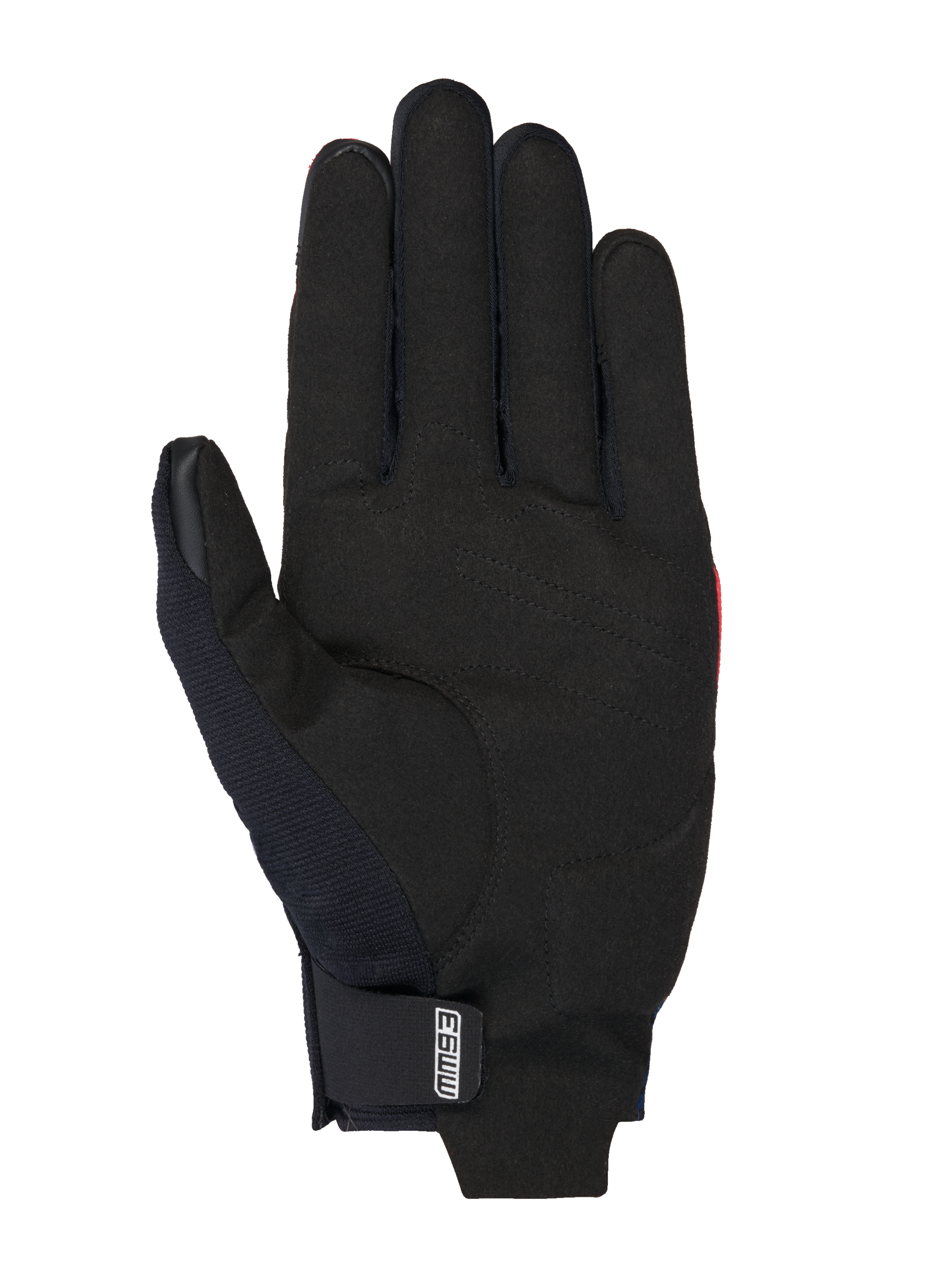 Alpinestars MM93 Reef V2 Gloves, guanti da moto, palmo in pelle scamosciata sintetica nera con cuciture rinforzate, logo MM93 sul cinturino del polso, design elegante a polsino corto per guida urbana