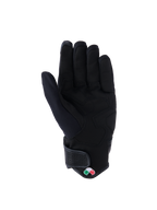 Guanti Alpinestars Tracker, guanti da moto, nero, vista del palmo con pelle scamosciata sintetica e imbottitura rinforzata, polsino corto con chiusura a strappo, abbigliamento urban
