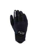 Alpinestars Tracker Gloves, guanti da moto neri con logo bianco 1963, nocche rinforzate, cuciture dettagliate, design aderente, area polso texturizzata