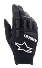 Alpinestars Full Bore XT Gloves, guanti da motocross neri, con prominente logo Alpinestars a stella bianco e marchio ASTARS, protezioni per nocche e dita in TPR testurizzato, tessuto elasticizzato traspirante con dettaglio del pollice traforato, progettati per la guida enduro e off-road