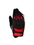 Alpinestars guanti Techdura, guanti motocross neri e rosso acceso, protezione nocche per enduro e trail, certificati CE