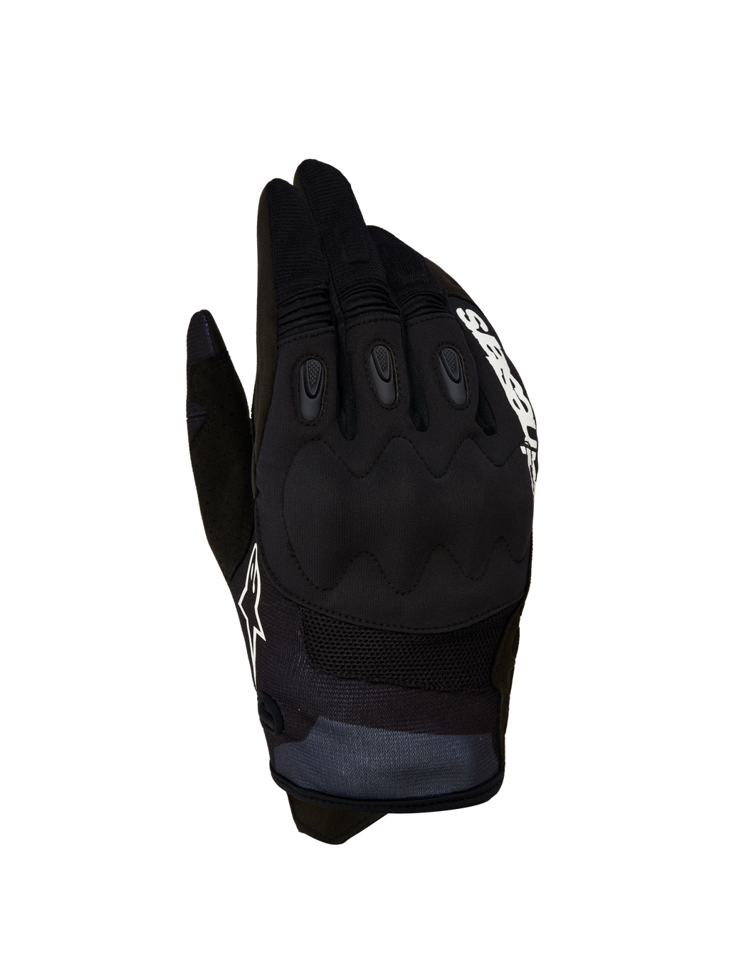 Alpinestars Guanti Techdura, guanti da moto off-road da uomo, neri e bianchi, con nocche rinforzate e certificati CE