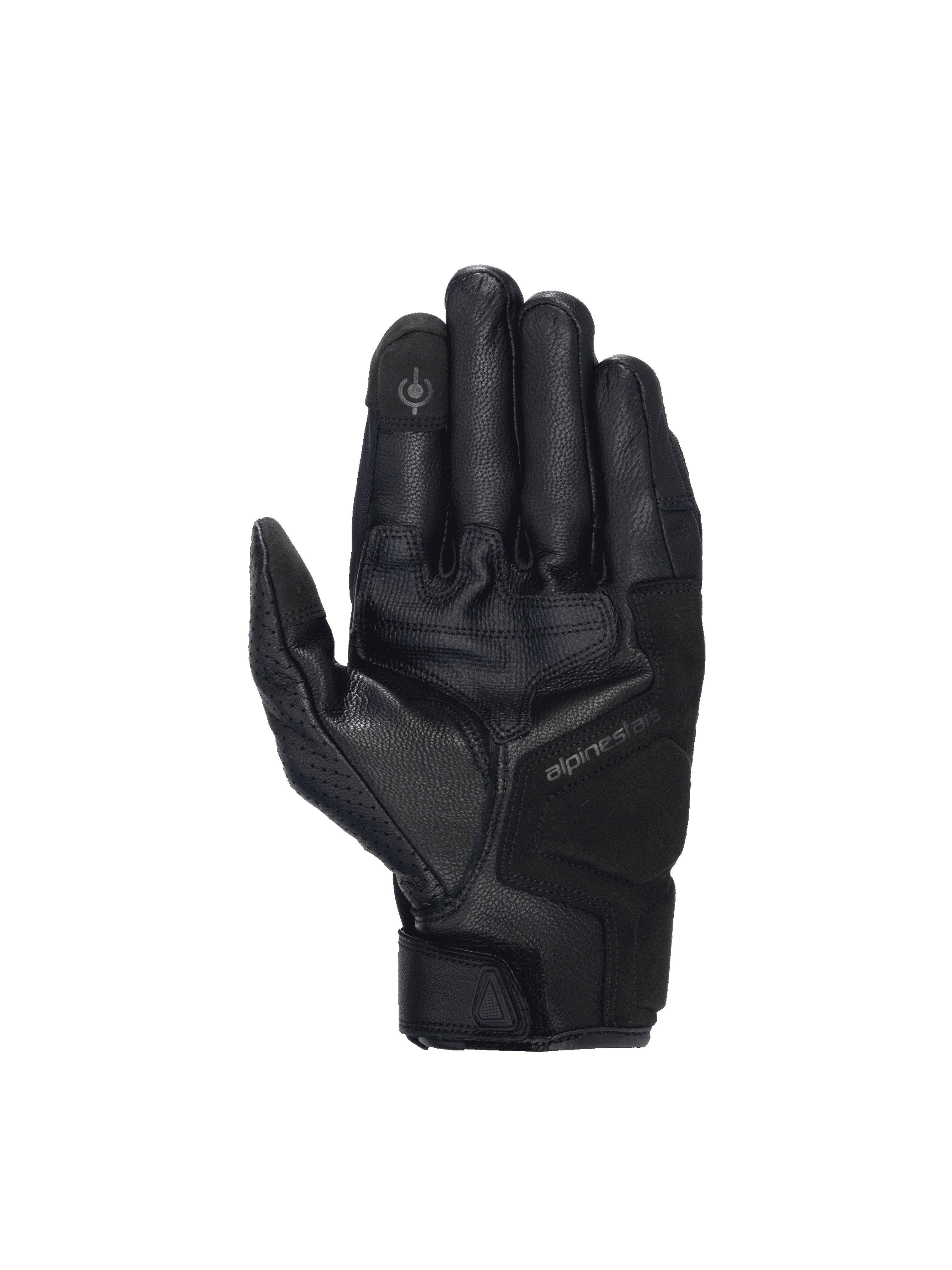 Alpinestars guanti Celer V3, guanti da moto road riding da uomo, neri, in pelle di capra con palmo rinforzato e indice compatibile con touchscreen, certificati CE.