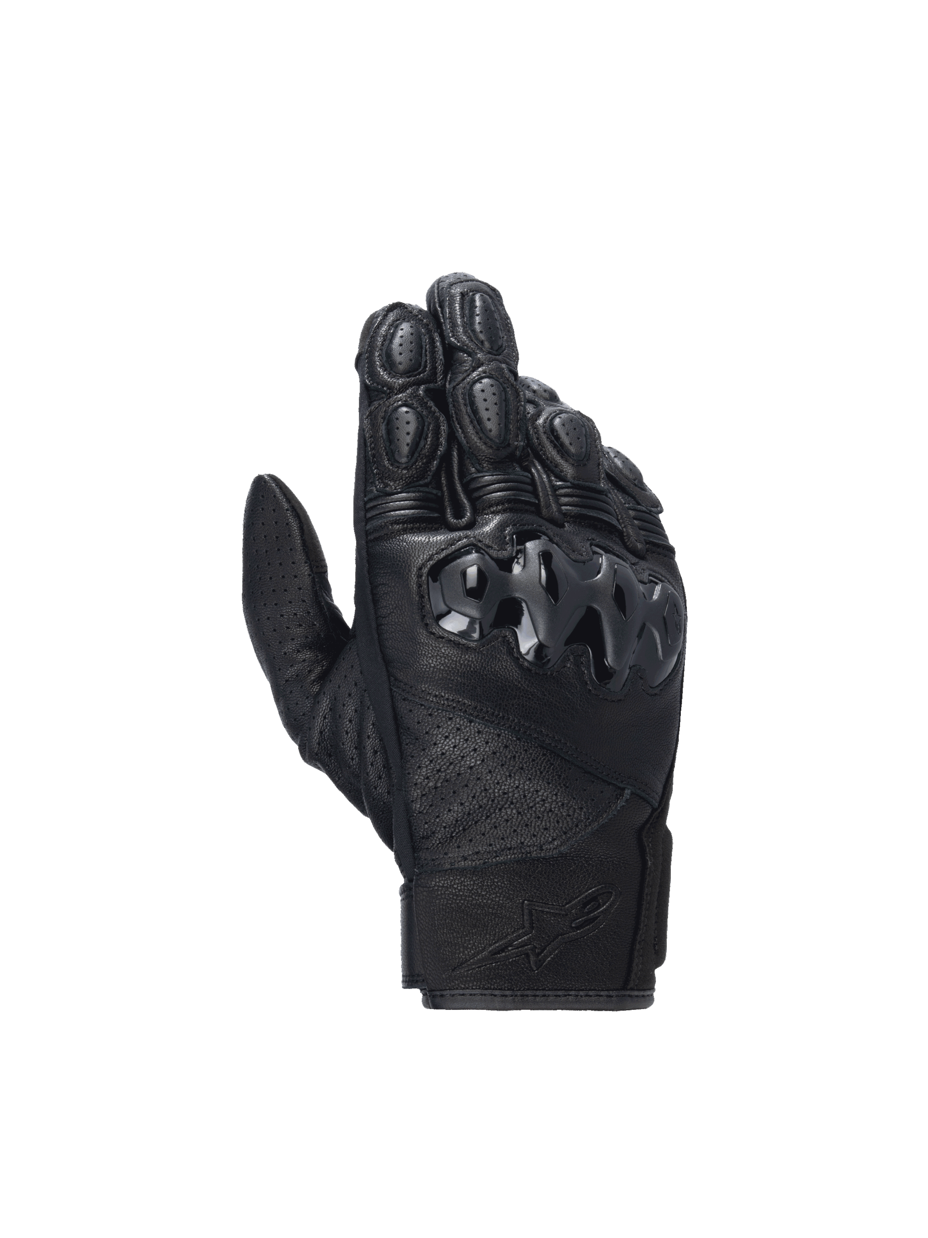 Alpinestars guanti Celer V3, guanti da moto racing per uomo, neri, in pelle di capra con protezione rigida in PU.