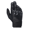 Alpinestars Celer V3, guanti da moto in pelle a polsino corto, neri, con protezione rigida per le nocche in PU e pannelli in pelle traforata, progettati per la guida urbana e su strada con logo impresso