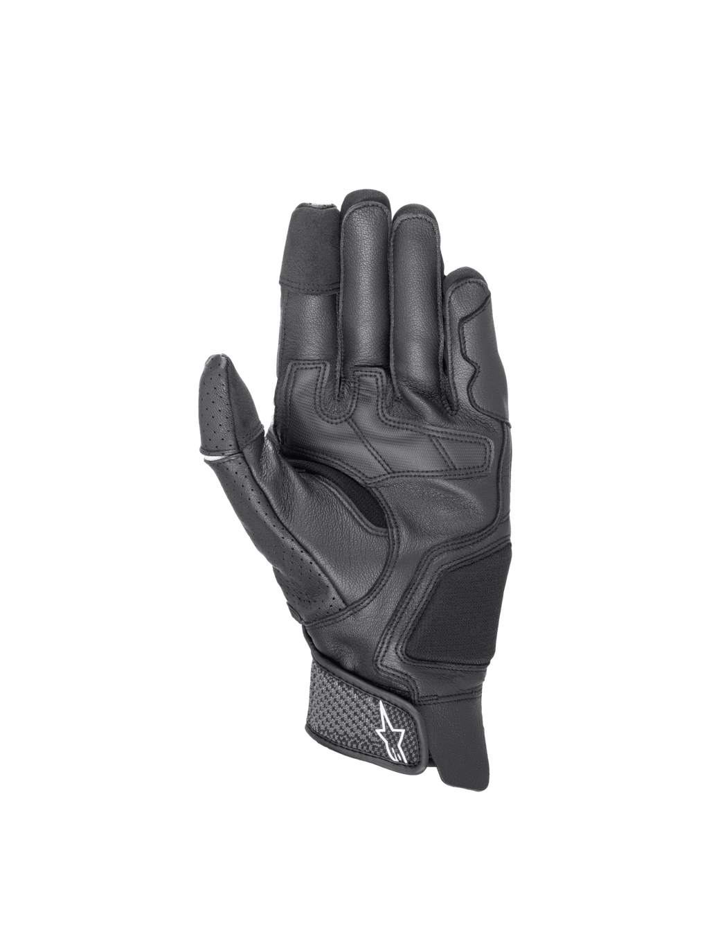 Alpinestars guanti Morph Sport, guanti da moto sportivi da uomo, neri, in pelle e tessuto, compatibili con touchscreen