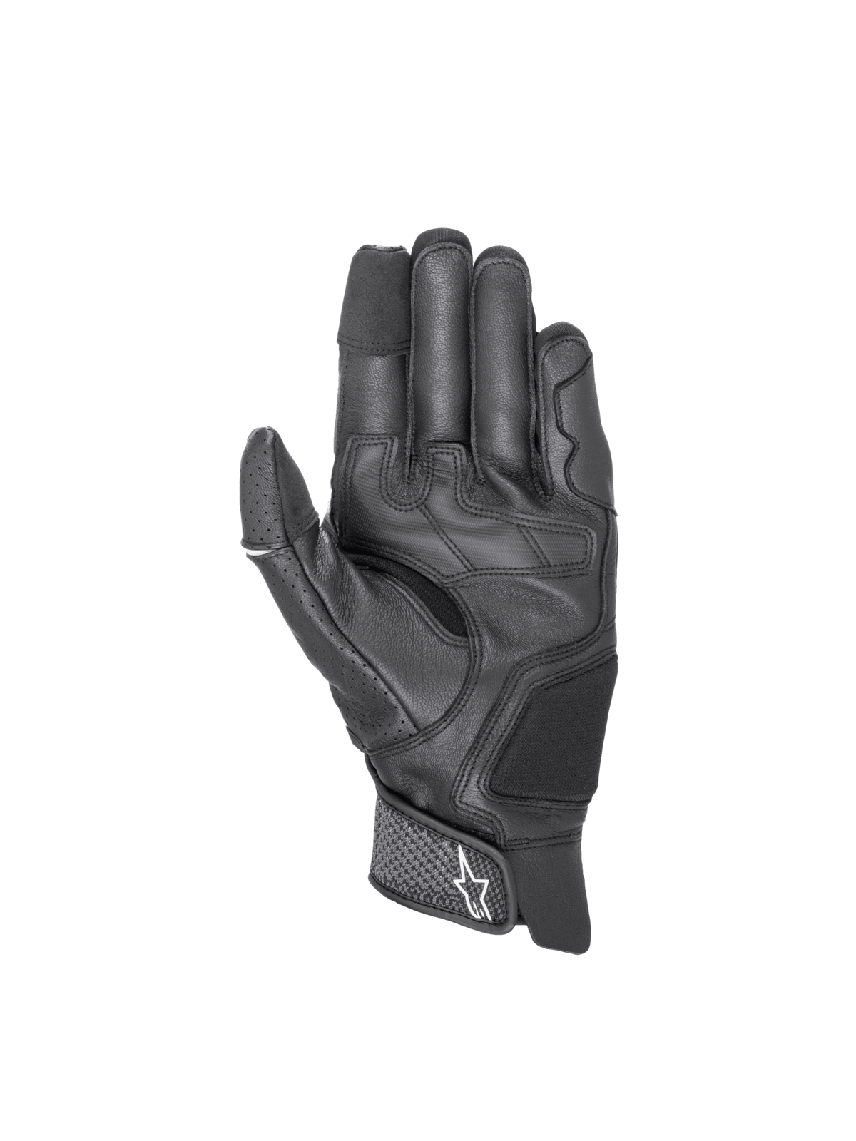 Alpinestars guanti Morph Sport, guanti da moto sportivi da uomo, neri, in pelle e tessuto, compatibili con touchscreen