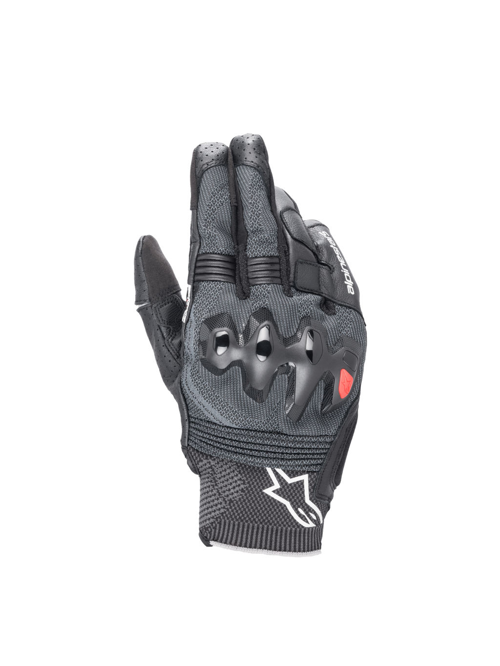 Alpinestars Guanti Morph Sport, guanti da moto racing neri e grigi con MorphTech Weave e protezione nocche contro gli impatti.