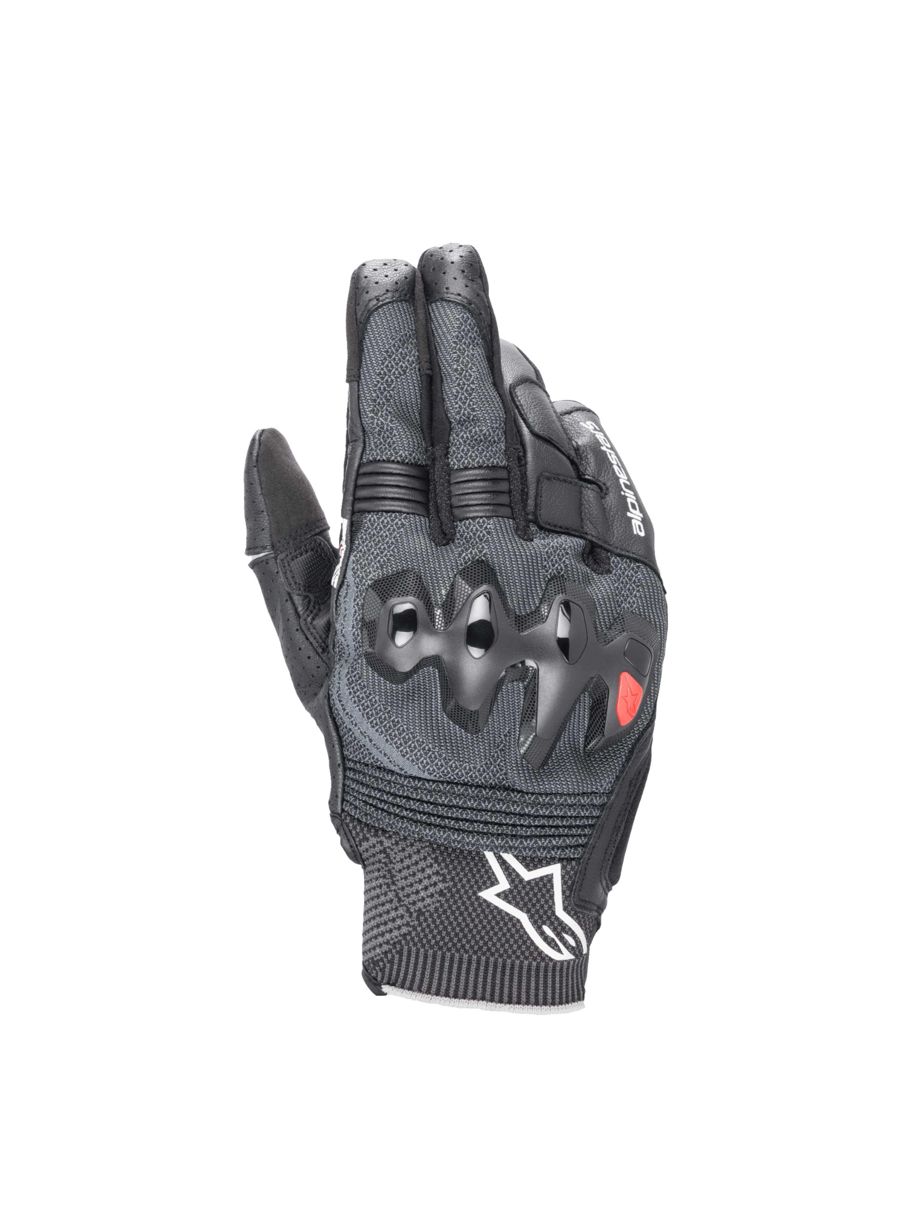Alpinestars Guanti Morph Sport, guanti da moto racing neri e grigi con MorphTech Weave e protezione nocche contro gli impatti.