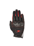 Alpinestars Guanti Honda SMX-2 Air Carbon V2, guanti da moto da uomo, neri e rossi, con protezioni per le nocche in carbonio e mesh 3D traspirante, ideali per uso stradale.