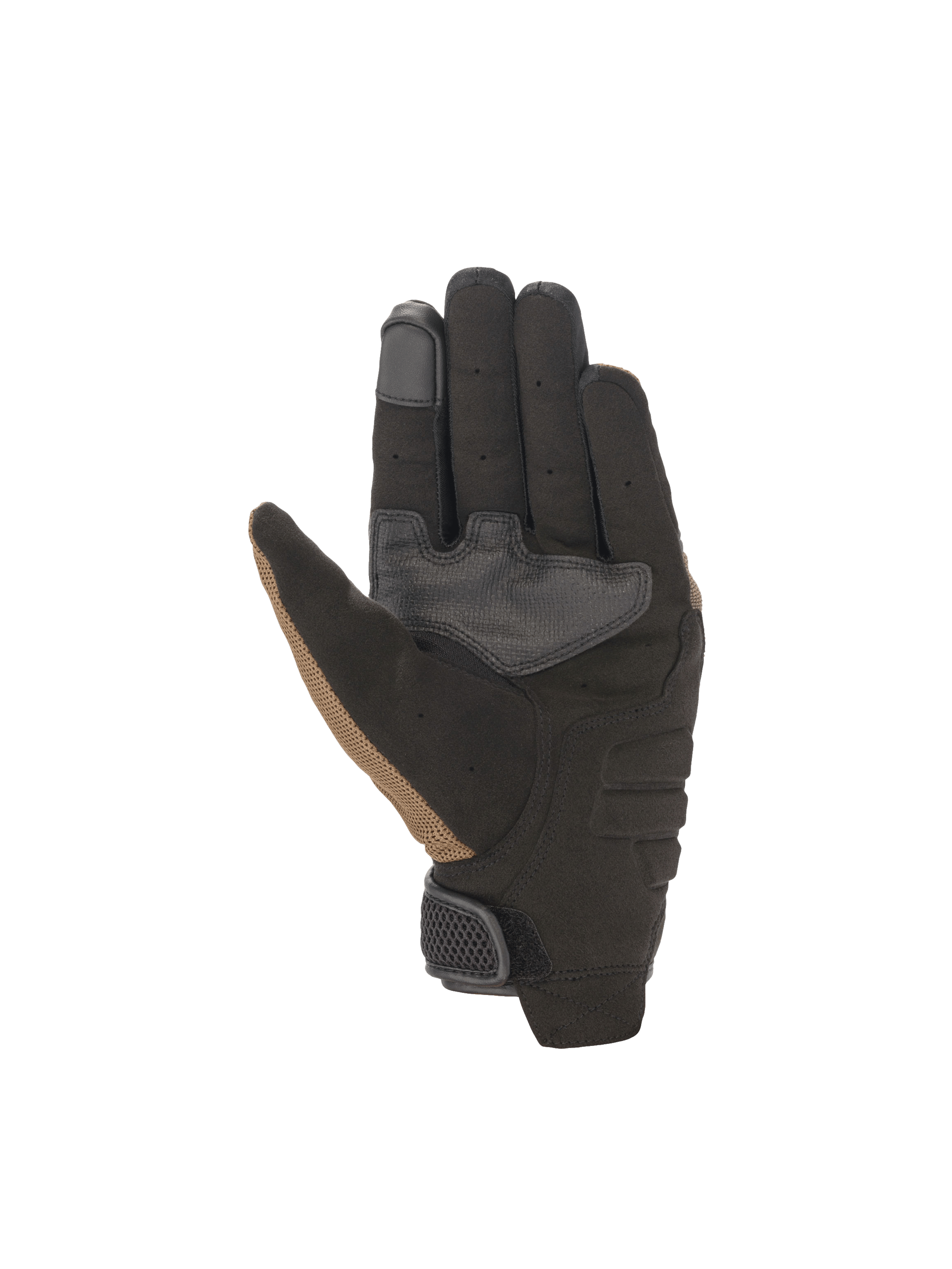 Alpinestars Guanti Copper, guanti da moto urban da uomo, marrone e nero, palmo in camoscio sintetico rinforzato, punta dell'indice compatibile con touchscreen e chiusura a strappo regolabile al polso