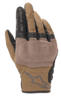 Alpinestars Copper Gloves, guanti da moto urban, marrone teak e nero, costruzione in mesh traspirante, pannello testurizzato sulle nocche, polsino corto con logo e marchio Alpinestars