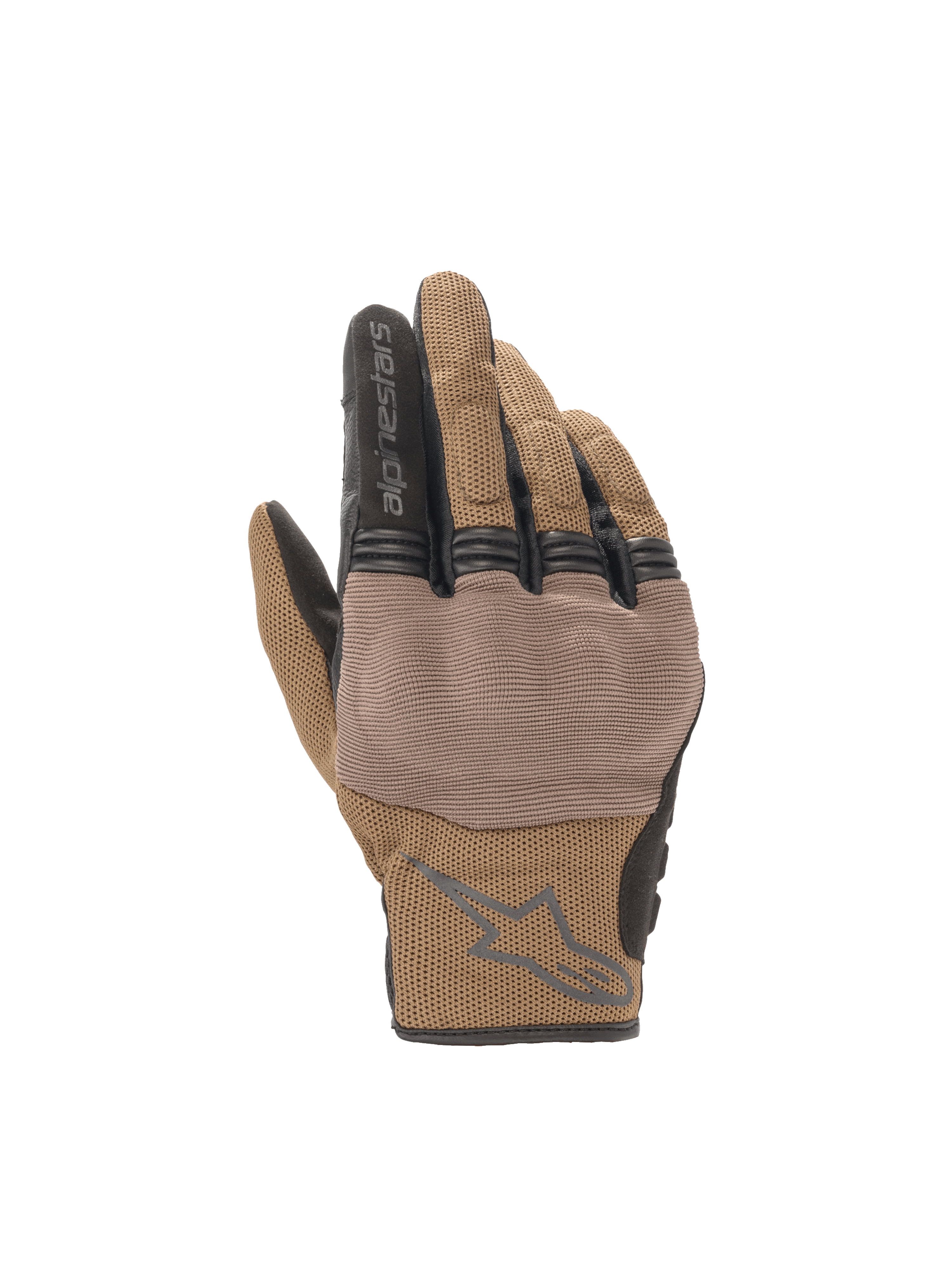 Alpinestars Guanti Copper, guanti da moto urban uomo, marrone teak e nero, protezione nocche rigida e mesh traspirante
