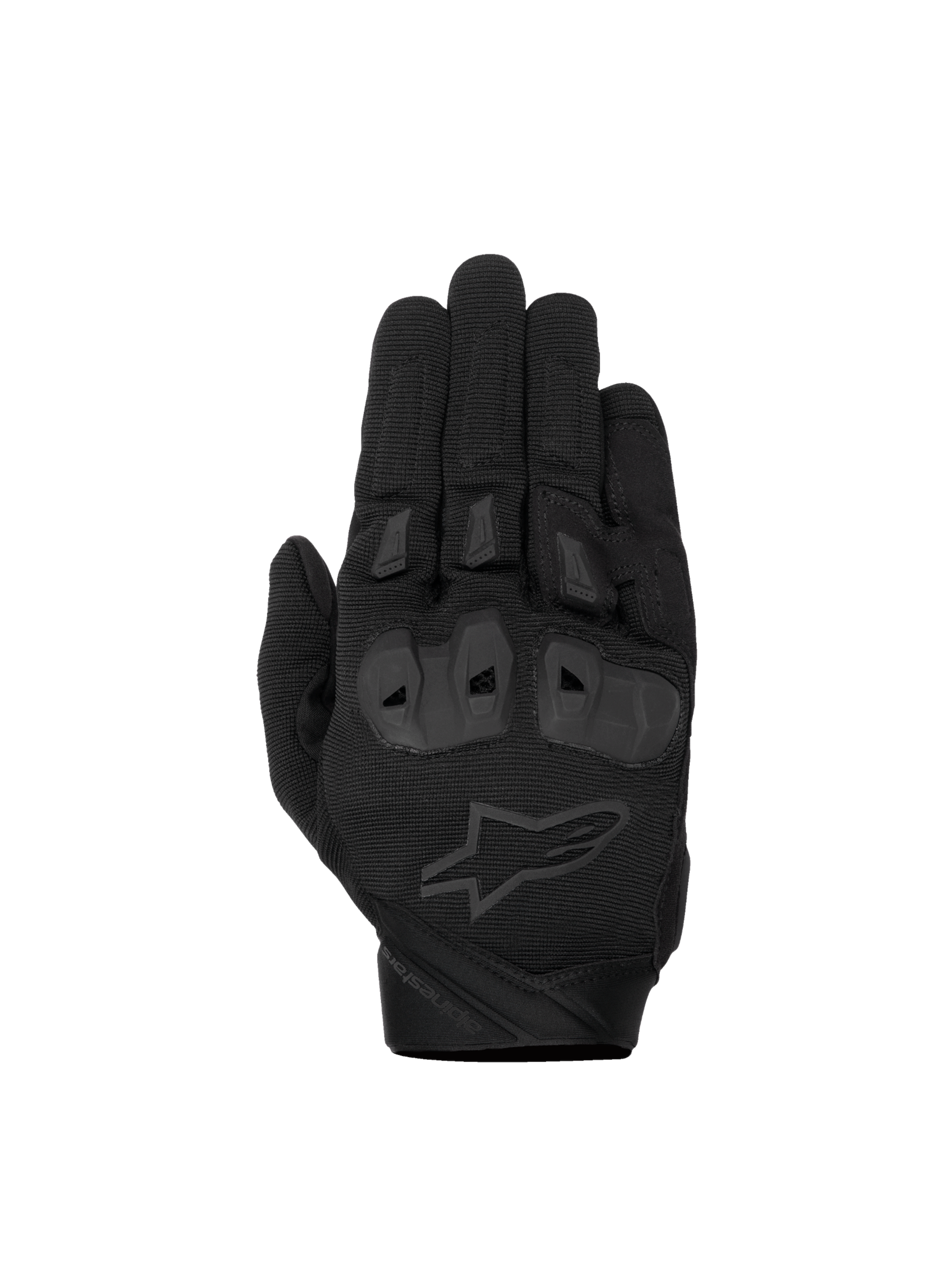 Alpinestars Guanti SP X 1, guanti da moto racing da uomo, nero, in tessuto elasticizzato con protezioni nocche in TPR e palmo rinforzato, certificati CE