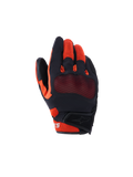 Guanti Alpinestars Mogress Airflow, guanti da moto urban, nero, rosso e tangerine, con struttura in mesh 3D traspirante, protezione per le nocche a vista e polsino corto con chiusura a strappo
