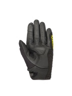 Alpinestars guanti SMX-1 Air V2, guanti da moto da uomo, neri e giallo fluo, palmo in pelle rinforzata con mesh traspirante, chiusura a strappo sul polso, abbigliamento road e racing