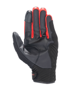 Guanti Alpinestars FQ20 SMX-1 Air V2 Monster, vista del palmo, costruzione in pelle nera e mesh con accenti rossi tra le dita, guanto da moto a polsino corto per guida su strada e urbana.