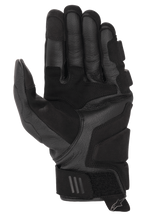 Guanti Alpinestars Phenom Leather Air, nero, vista lato palmo con costruzione in pregiata pelle di capra, zone di presa rinforzate e chiusura del polso regolabile in Velcro