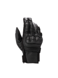 Alpinestars Guanti Phenom Leather Air, guanti da moto in pelle traforata da uomo, neri, con protezione rigida sulle nocche.