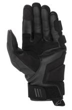 Alpinestars Phenom Leather Air Gloves, guanti da moto, nero, vista del palmo caratterizzata da costruzione in pregiata pelle di capra, imbottiture rinforzate e cinturino regolabile sul polso con logo