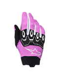 Alpinestars guanti Stella Full Bore V2 da donna, guanti da motocross, viola, bianco e nero, con protezione ergonomica delle nocche in TPR, logo Alpinestars a stella bianco su tessuto elasticizzato viola, polsino in neoprene nero, equipaggiamento per gare motociclistiche off-road