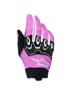 Alpinestars guanti Stella Full Bore V2 da donna, guanti da motocross, viola, bianco e nero, con protezione ergonomica delle nocche in TPR, logo Alpinestars a stella bianco su tessuto elasticizzato viola, polsino in neoprene nero, equipaggiamento per gare motociclistiche off-road