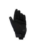 Guanti Alpinestars Reef Donna V2, nero, vista del palmo con materiale in pelle scamosciata sintetica, rinforzo imbottito e chiusura a strappo sul polso, guanti da moto urban a polsino corto