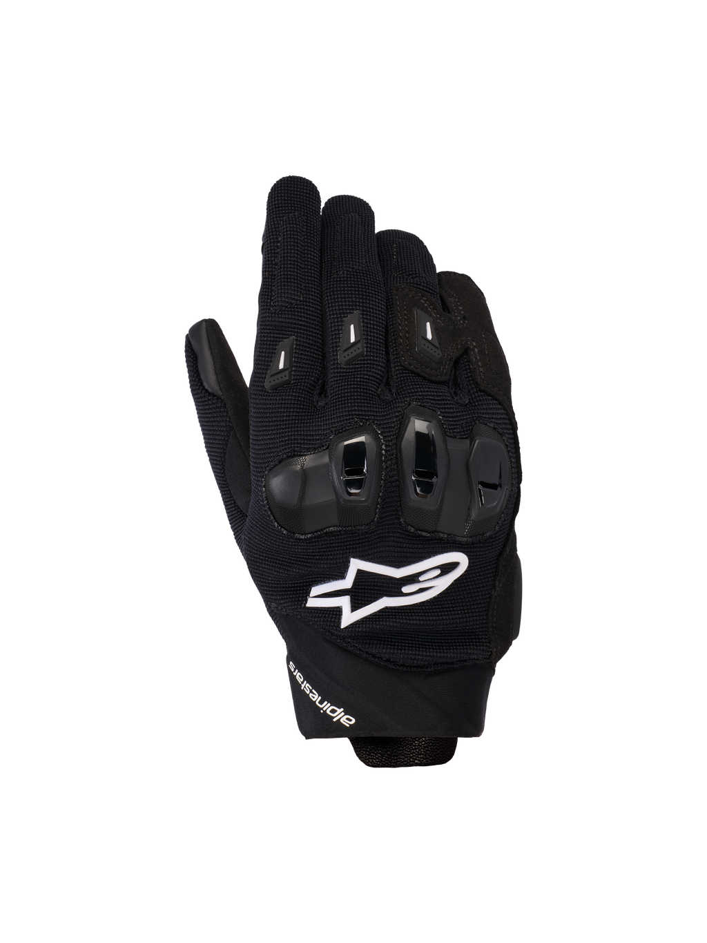 Guanti Alpinestars Stella SP X 3, guanti da moto racing da donna, neri con logo bianco, con tessuto mesh testurizzato e protezione delle nocche in TPU, equipaggiamento stradale performante d'ispirazione sportiva