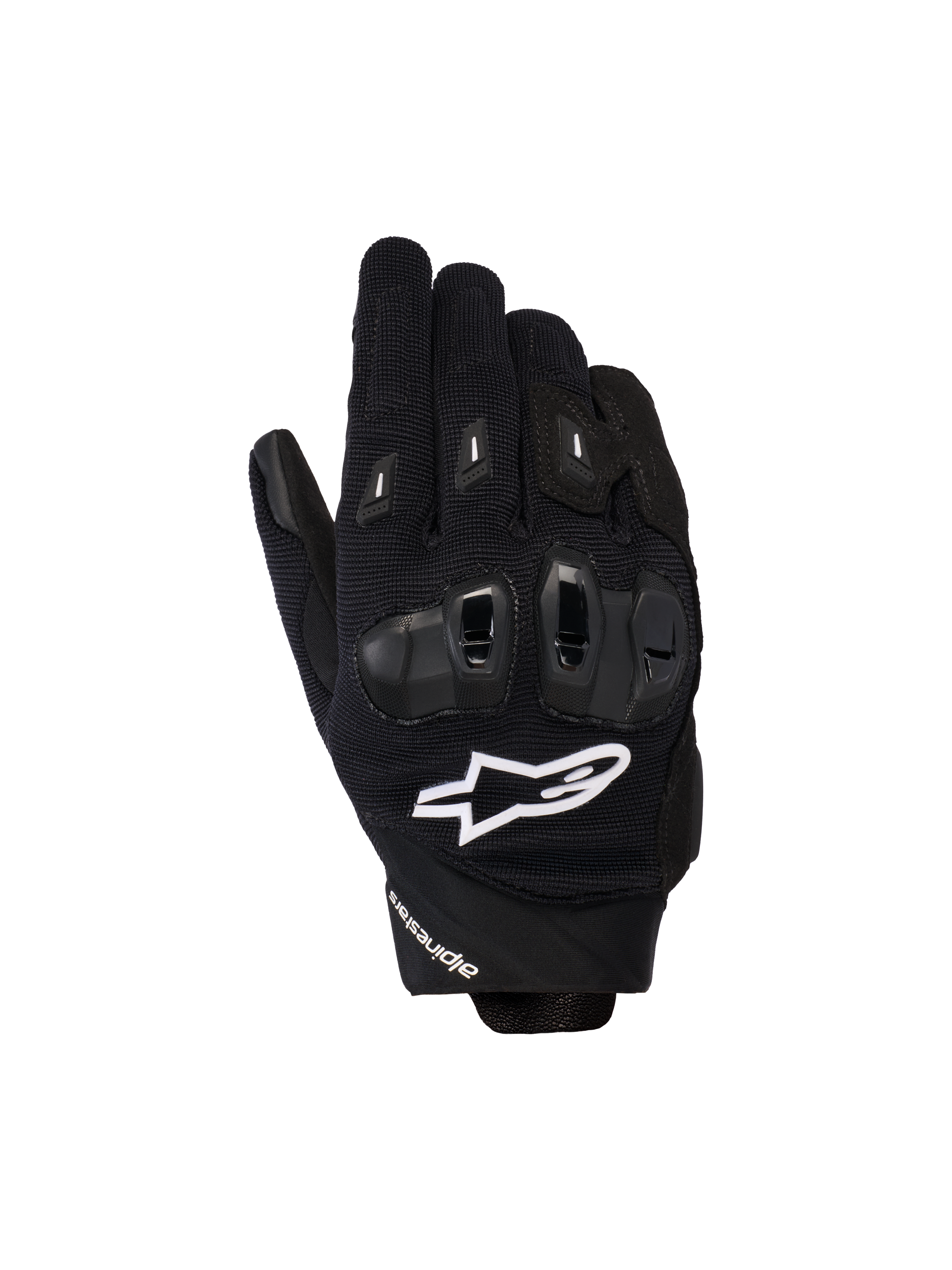 Guanti Alpinestars Stella SP X 3, guanti da moto racing da donna, neri con logo bianco, con tessuto mesh testurizzato e protezione delle nocche in TPU, equipaggiamento stradale performante d'ispirazione sportiva