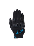 Alpinestars Guanti Stella SP X 3, guanti da moto da donna, neri e blu, con protezione nocche in TPU e mesh 3D.