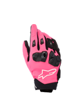 Guanti Alpinestars Stella SP X 3, guanti da moto sportivi da donna, rosa e nero, con protezioni per le nocche in TPU nero, dettaglio logo bianco e struttura in tessuto a polsino corto