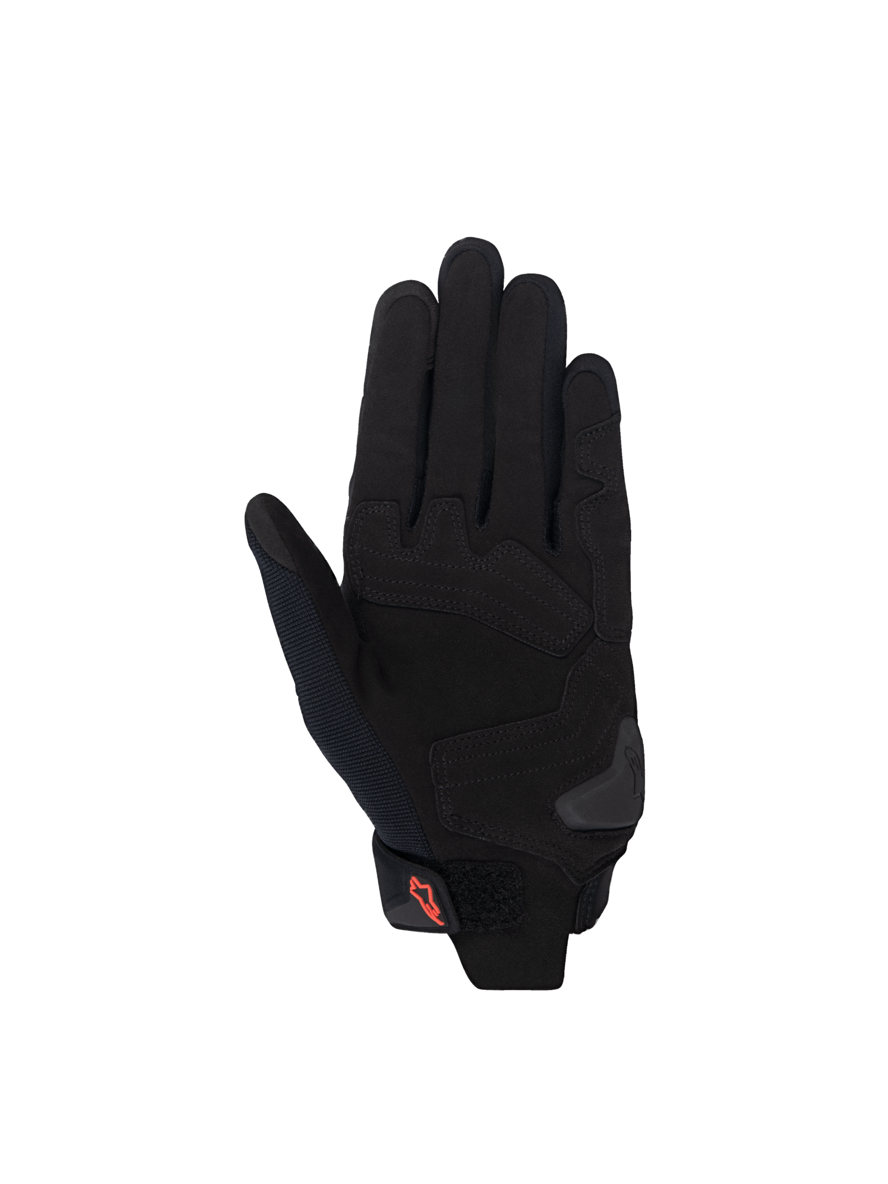 Guanti Alpinestars Stella SP X 1, guanti da moto sportivi da donna, neri e rossi, palmo in pelle sintetica con rinforzi e slider in TPR