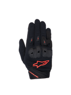 Alpinestars Guanti Stella SP X 1, guanti da moto racing da donna, nero e rosso fluo, con nocche in TPR e tessuto ventilato.